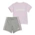 Adidas Essentials Lineage Organic Cotton Tee And Shorts - 0