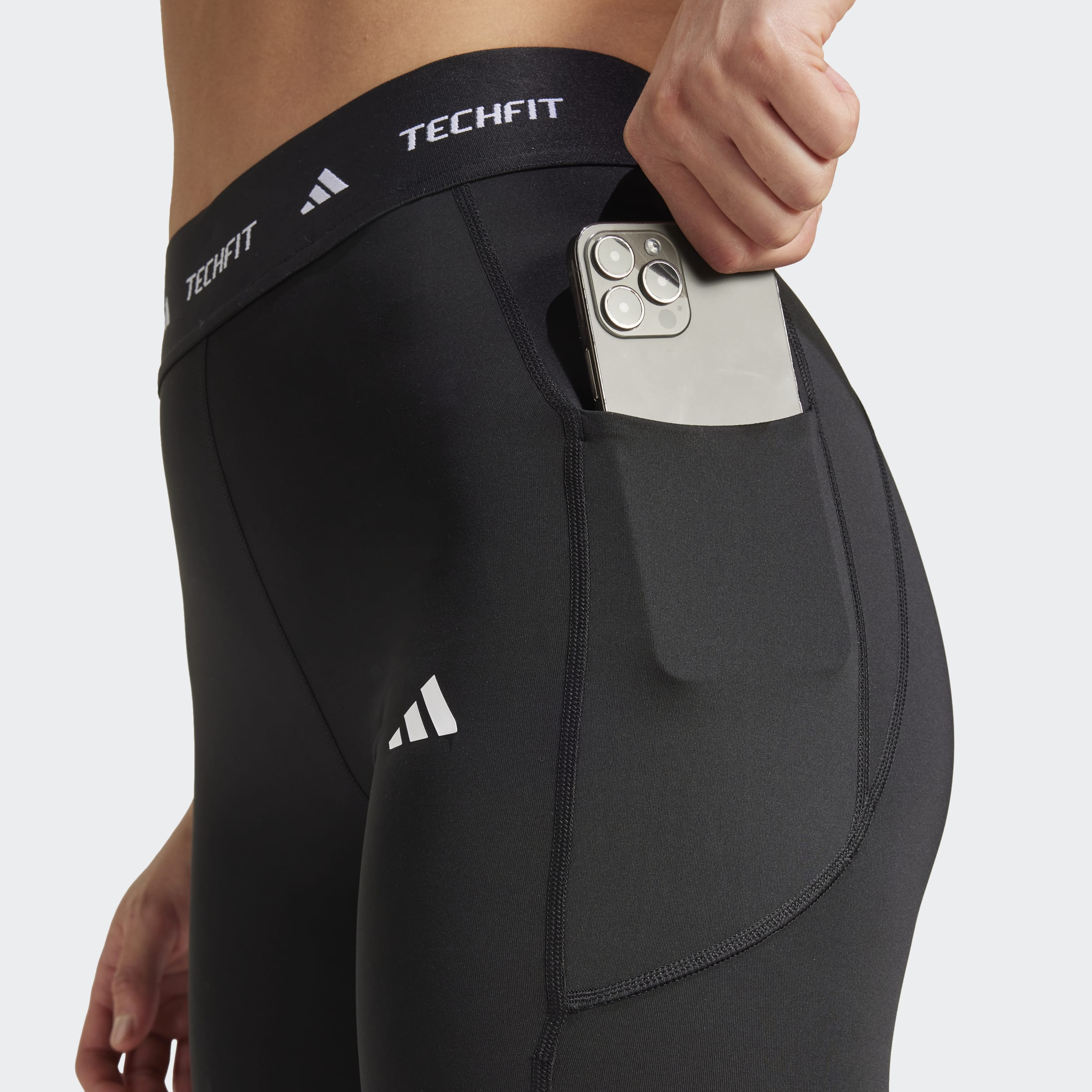 Adidas Techfit Stash Pocket Γυναικείο Κολάν Μακρύ Ψηλόμεσο