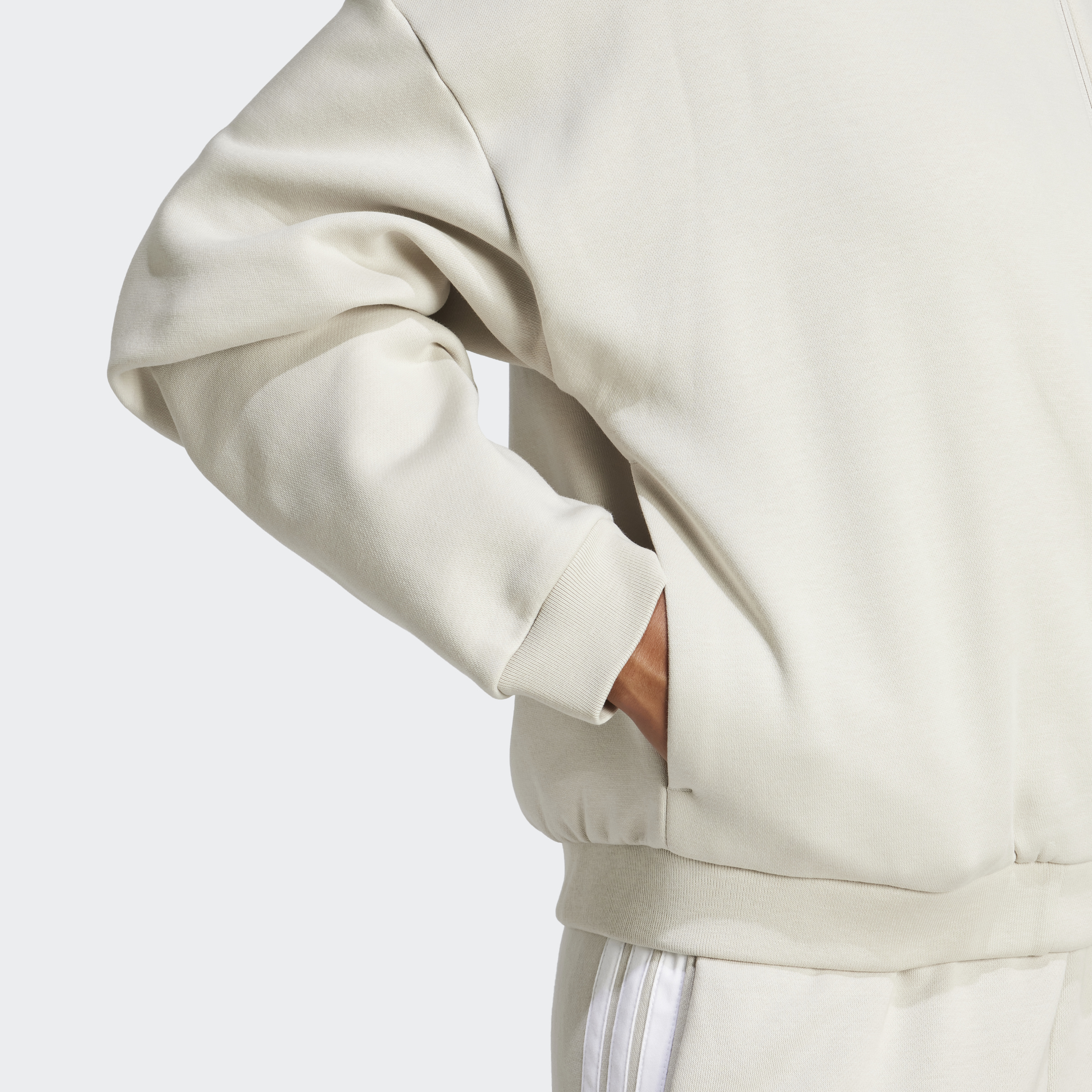 Adidas Sportswear Essentials Contemporary Γυναικεία Ζακέτα Φούτερ Μακριά με Φερμουάρ