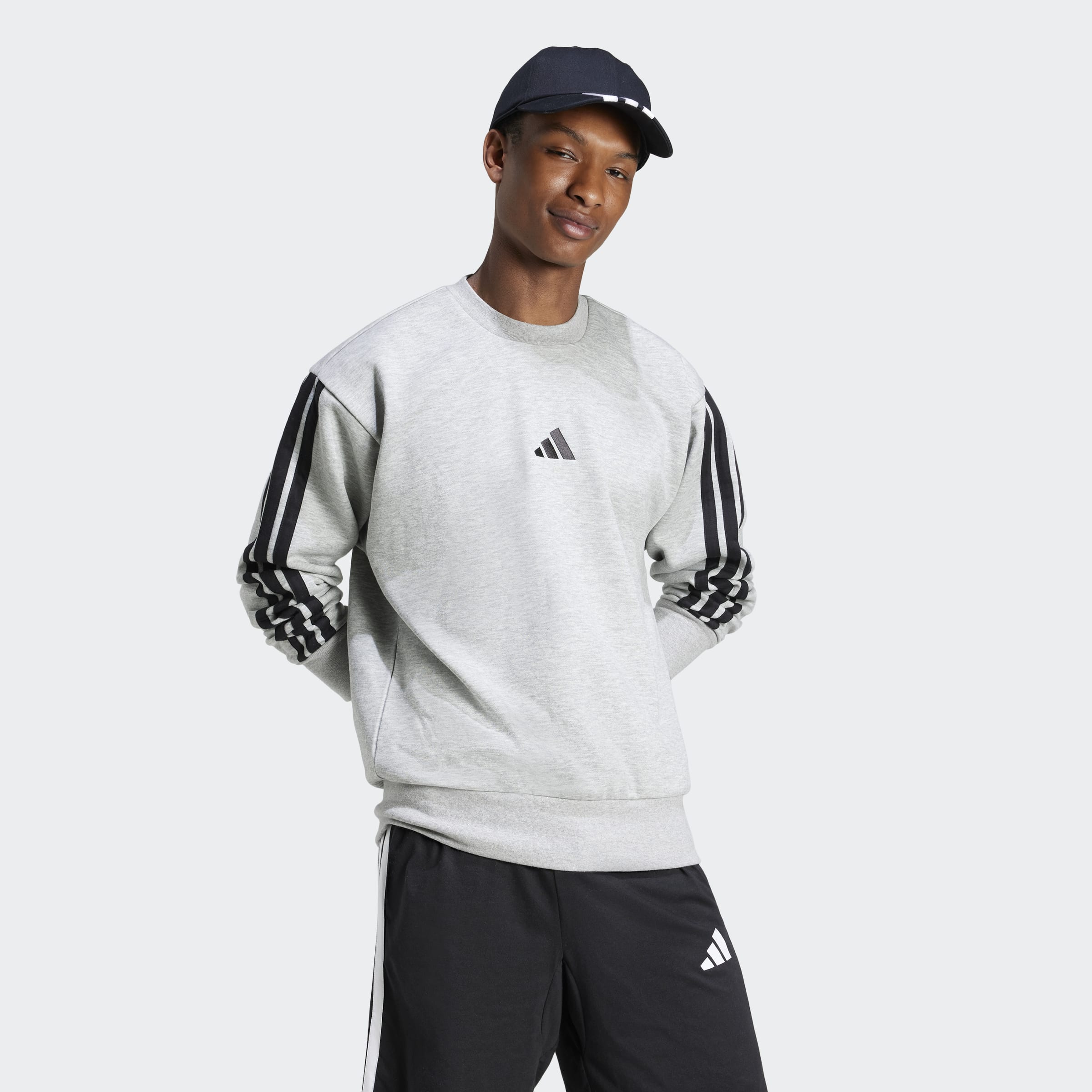 Adidas Essentials 3-S Fleece Sweatshirt