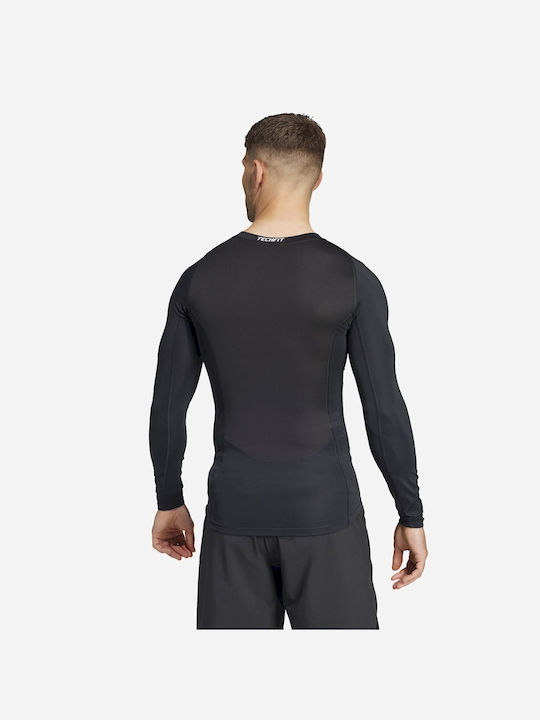 Adidas Techfit Ανδρική Ισοθερμική Μακρυμάνικη Μπλούζα Compression