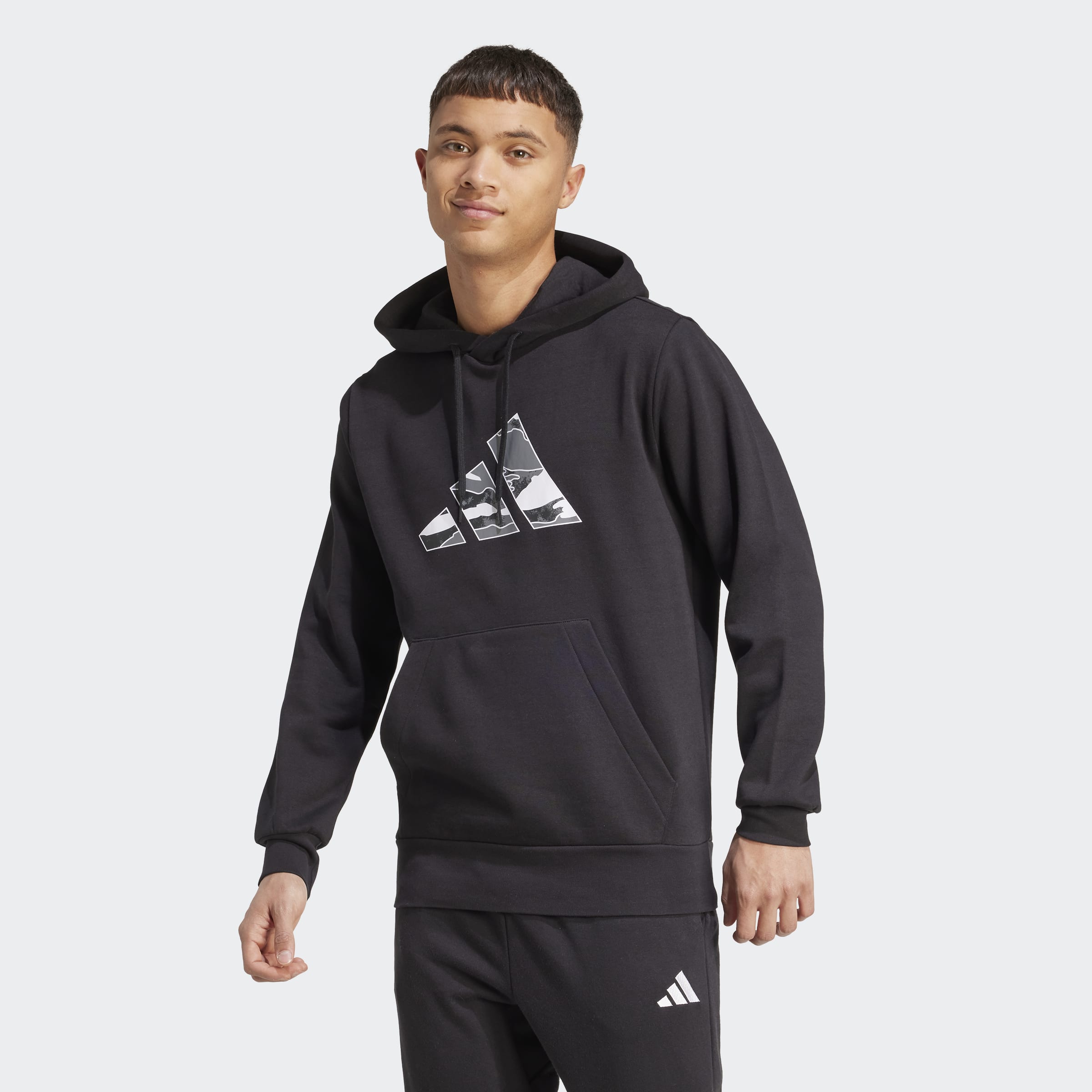 Adidas Ανδρικό Φούτερ με Κουκούλα Camo print