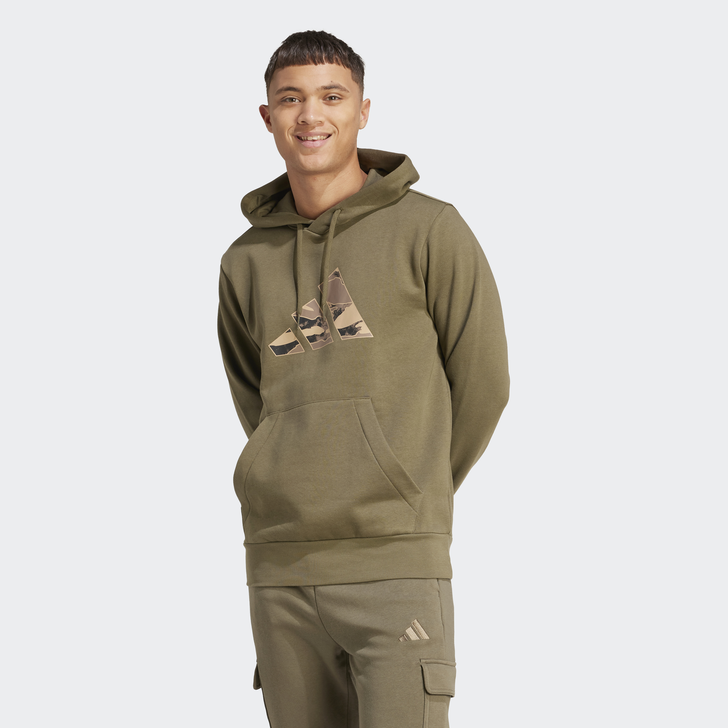 Adidas Ανδρικό Φούτερ με Κουκούλα Camo print