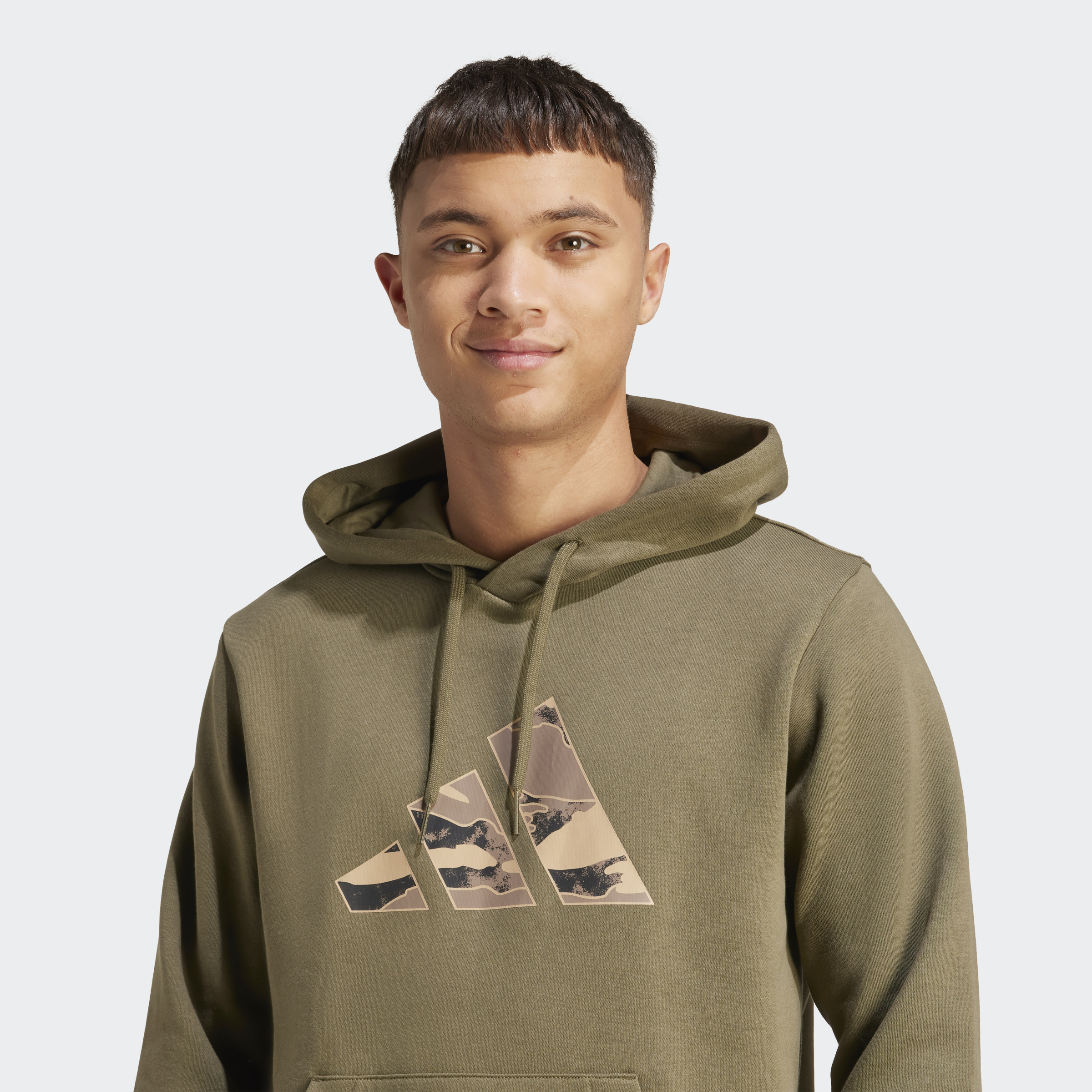 Adidas Ανδρικό Φούτερ με Κουκούλα Camo print