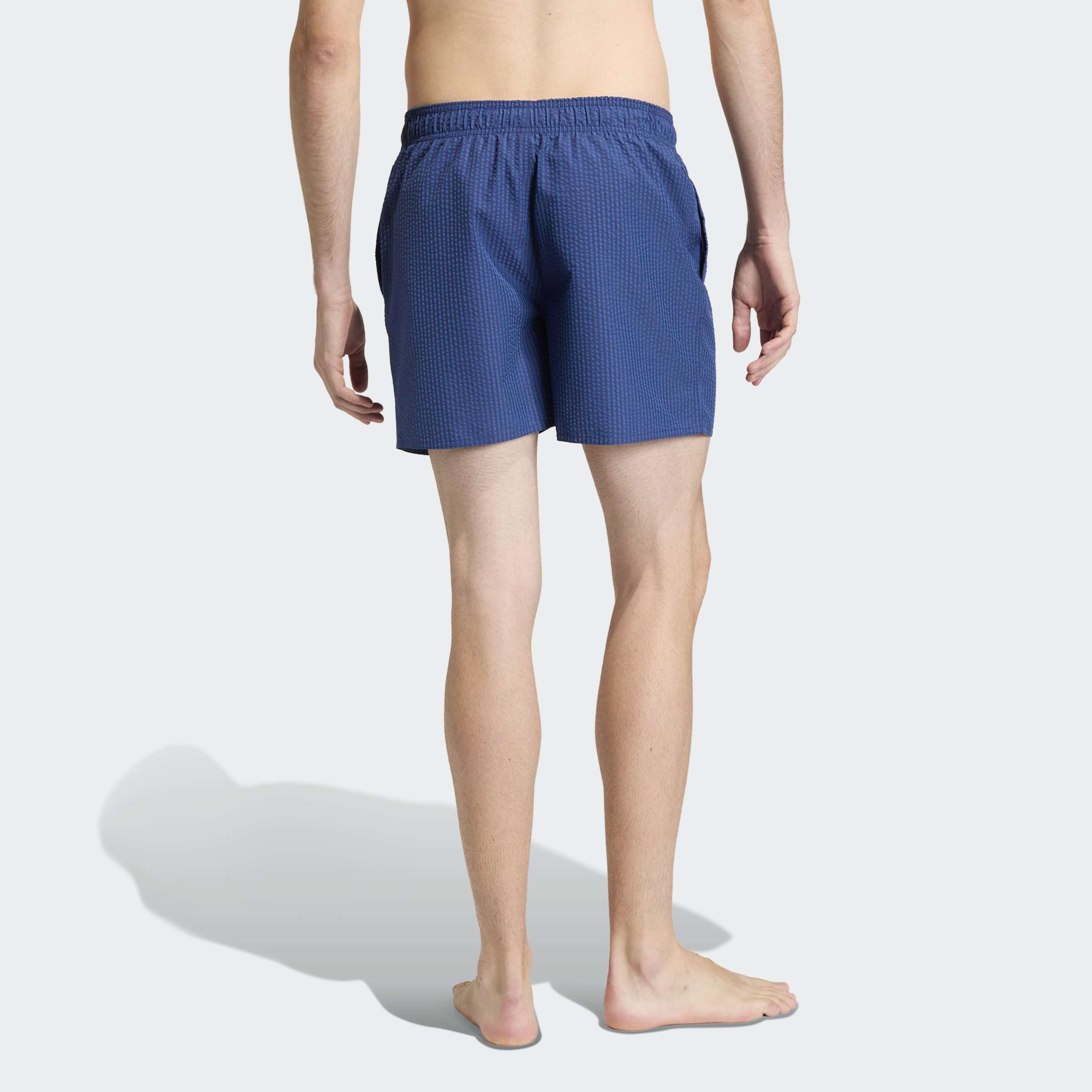 Seersucker Stripy Swim Shorts 5-Inch