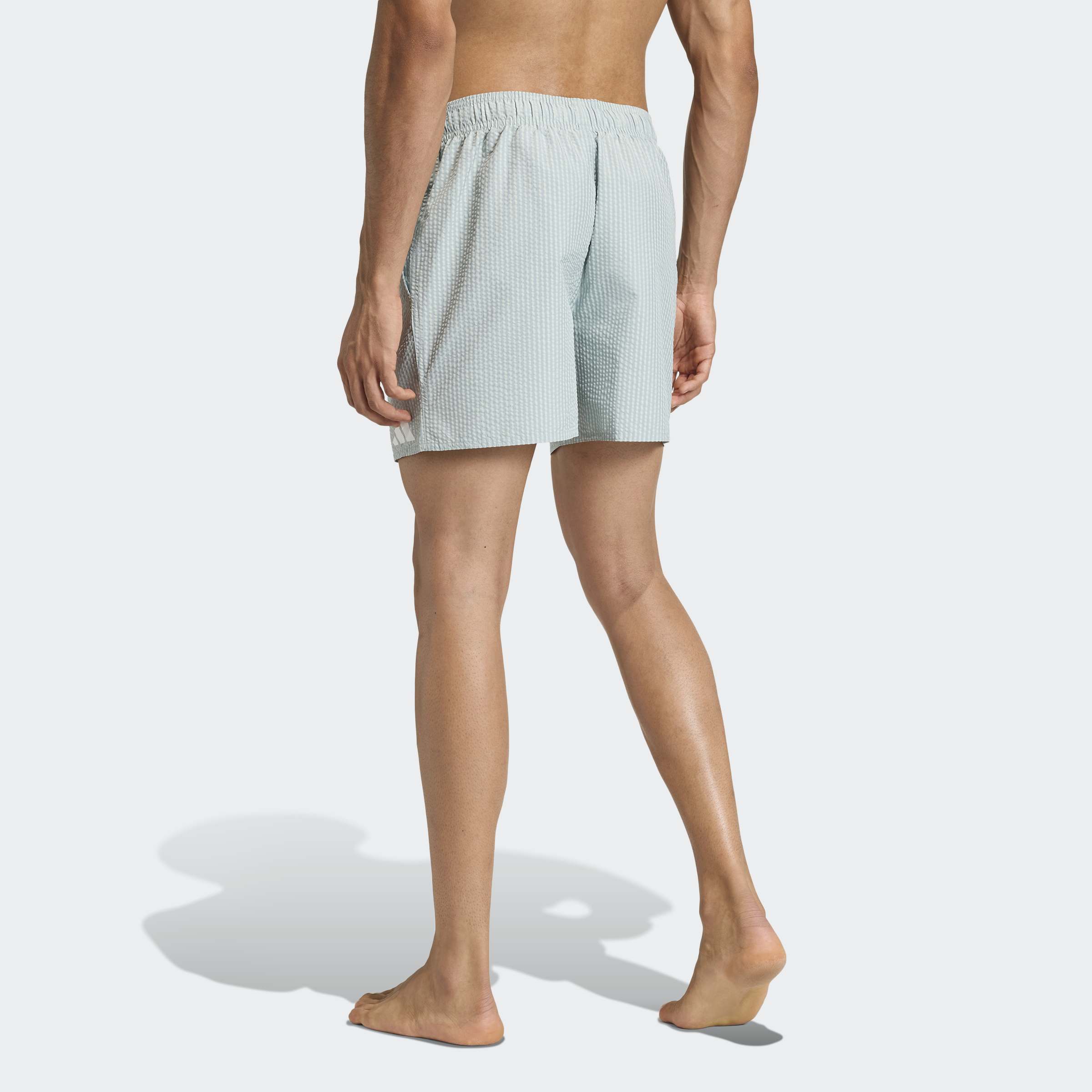 Seersucker Stripy Swim Shorts 5-Inch