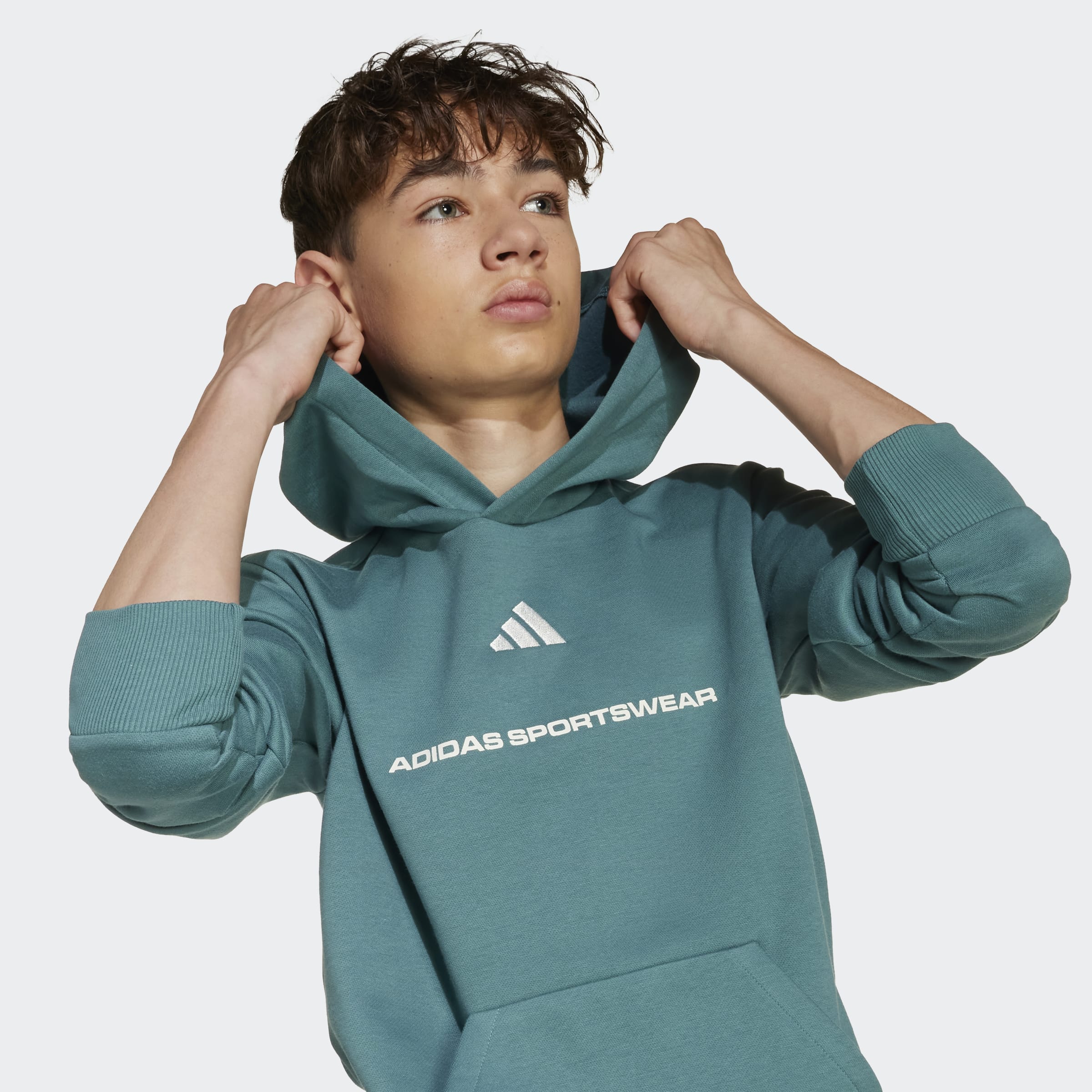 Adidas sportswear Boys Slogan Fleece Hoodie Kids