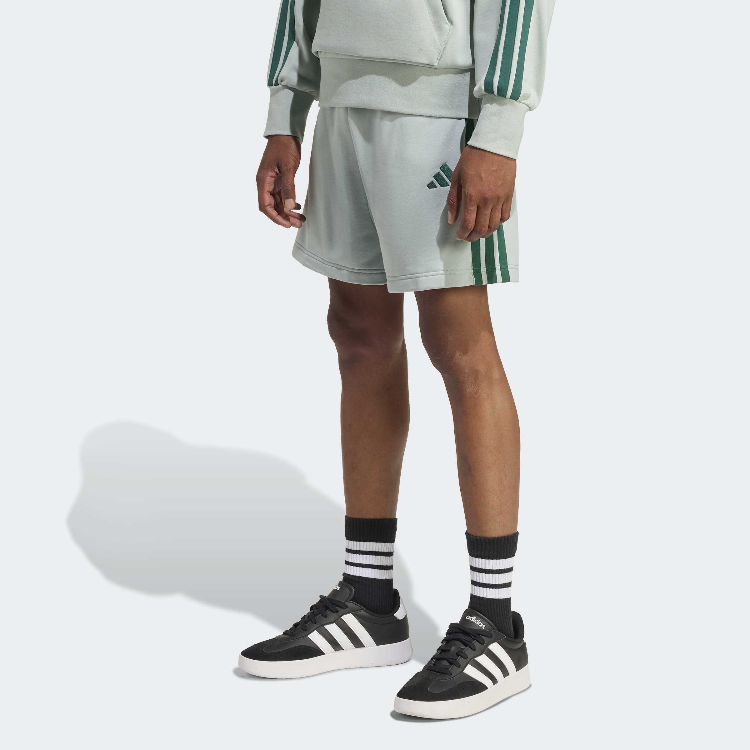 ESSENTIALS THREE STRIPES FRENCH TERRY SHORTS