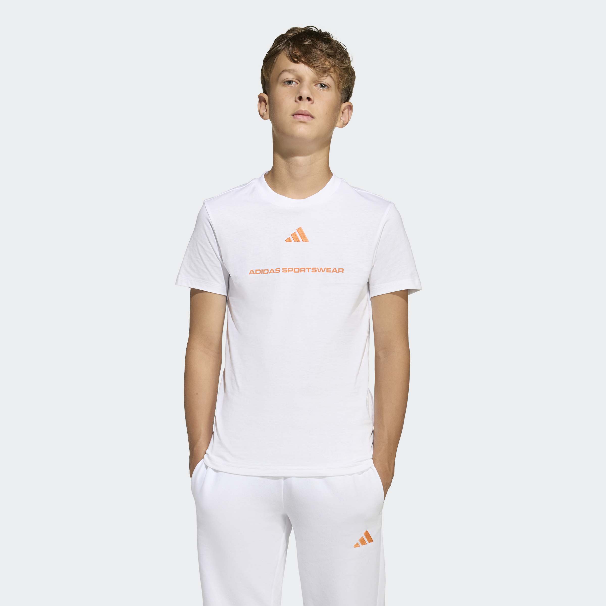 ADIDAS BOYS SLOGAN SINGLE JERSEY T-SHIRT