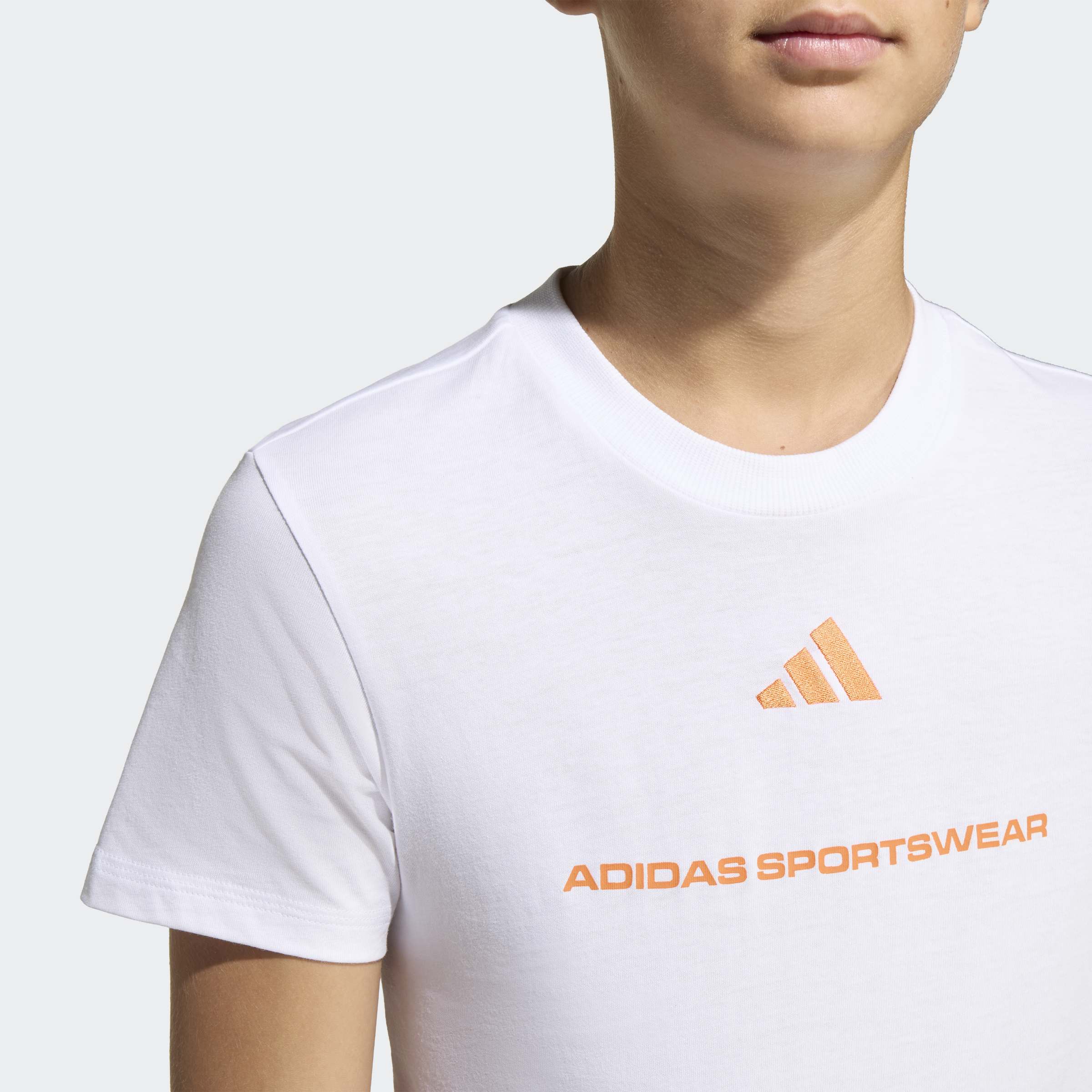 ADIDAS BOYS SLOGAN SINGLE JERSEY T-SHIRT
