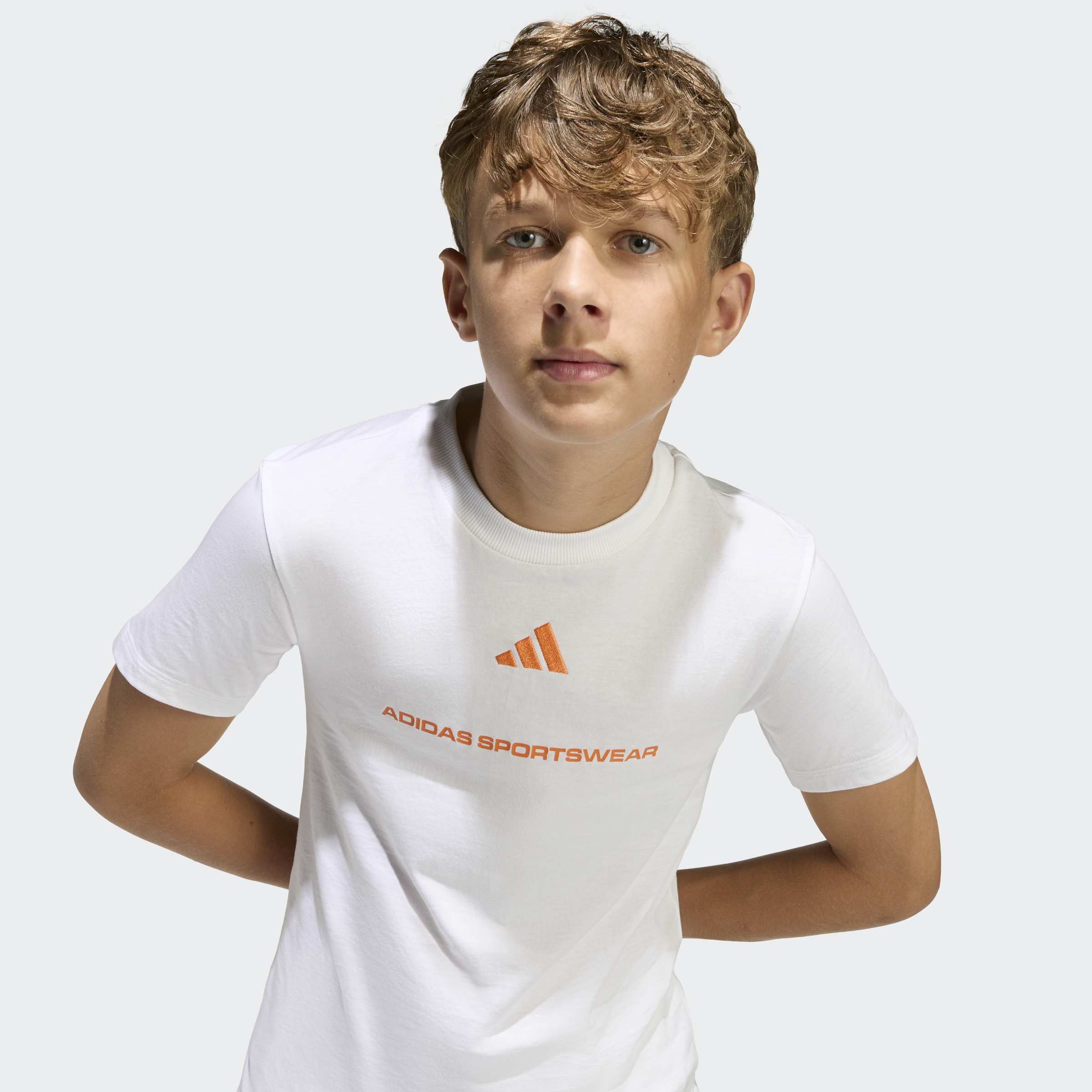 ADIDAS BOYS SLOGAN SINGLE JERSEY T-SHIRT