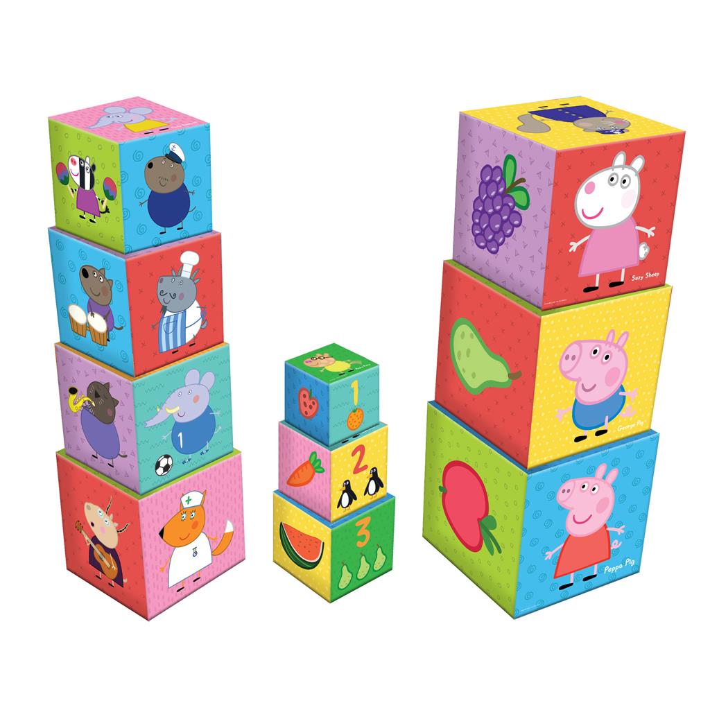 Luna Εκπαιδευτικοί Κύβοι Πύργος 10τμχ. Peppa Pig (000482668)