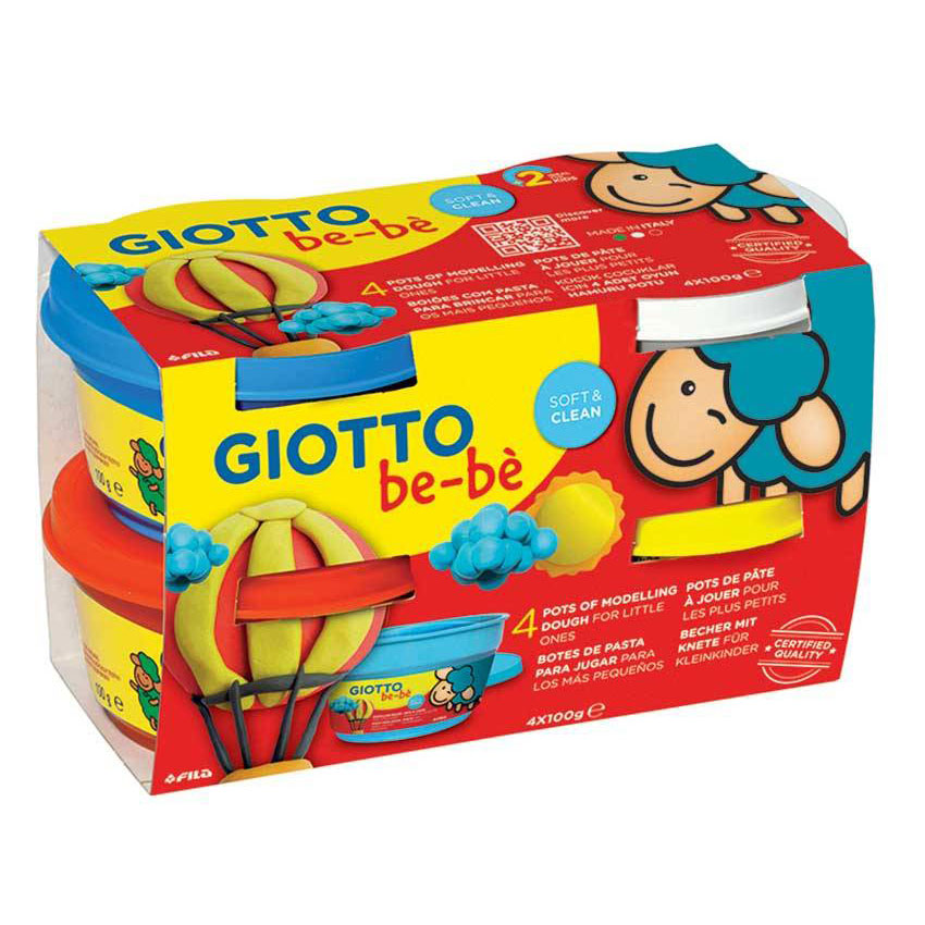 Giotto Be-be Πλαστοζυμαράκι με Φυσικά Συστατικά 4x100gr (0464901)