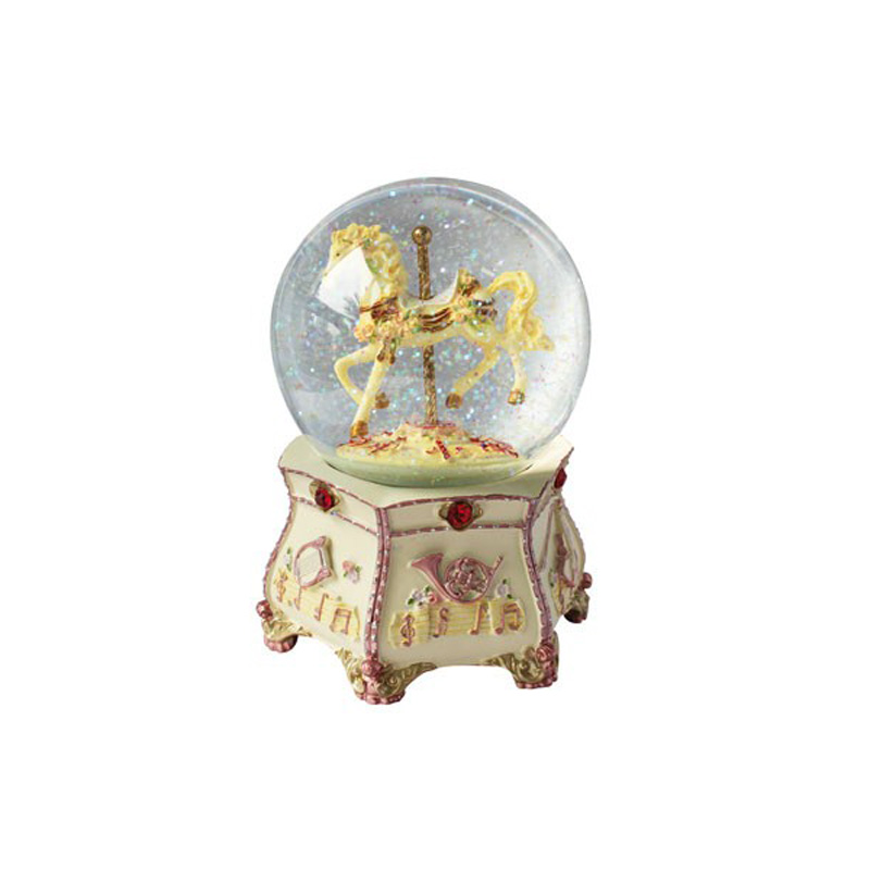 Glitter Carousel Globe Horse (15005)