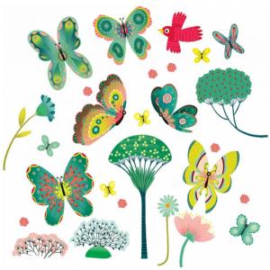 Djeco Αυτοκόλλητα Παράθυρου 'Πεταλούδες στον Κήπο' ( 176-05051)