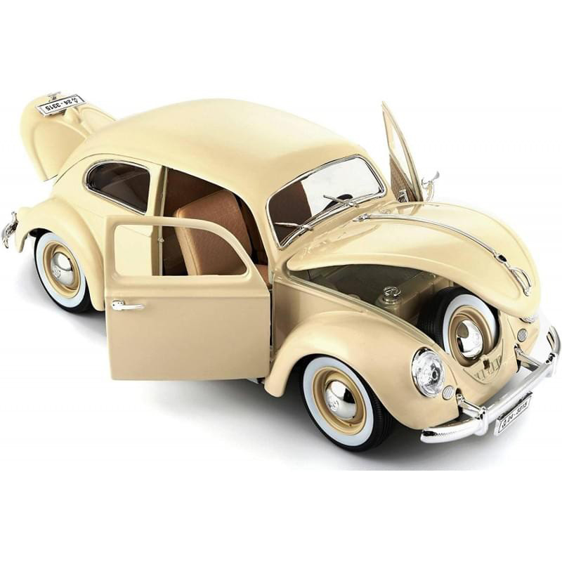 Bburago Άσπρη Μεταλλική Μινιατούρα Volkswagen Kafer Beetle 1955 (18-12029)