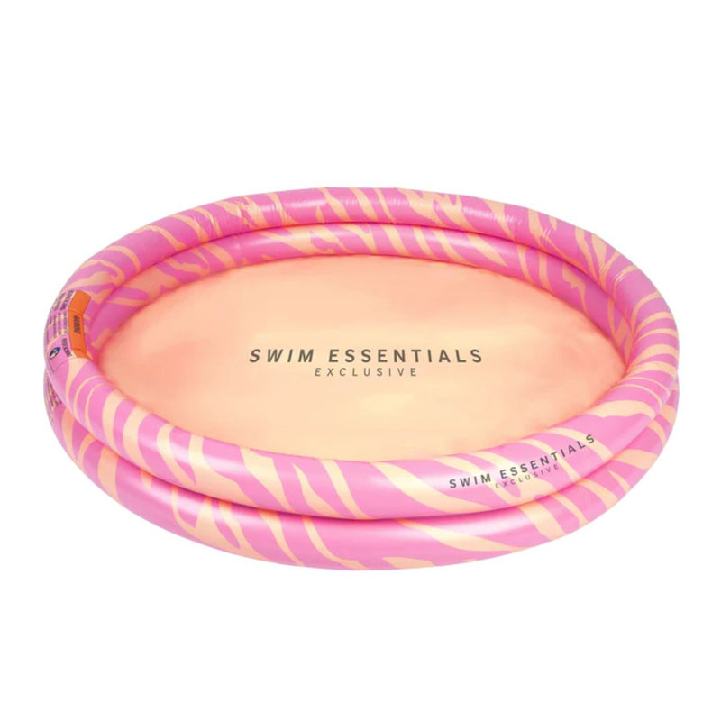 Swim Essentials Φουσκωτή Πισίνα Ø100εκ. με 2 αεροθαλάμους από 12 μηνών+ Zebra (2020SE132)