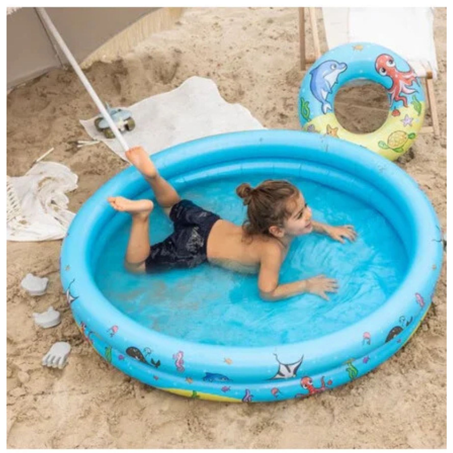Swim Essentials Σετ Φουσκωτή Πισίνα με Σωσίβιο και Μπάλα (2020SE465)
