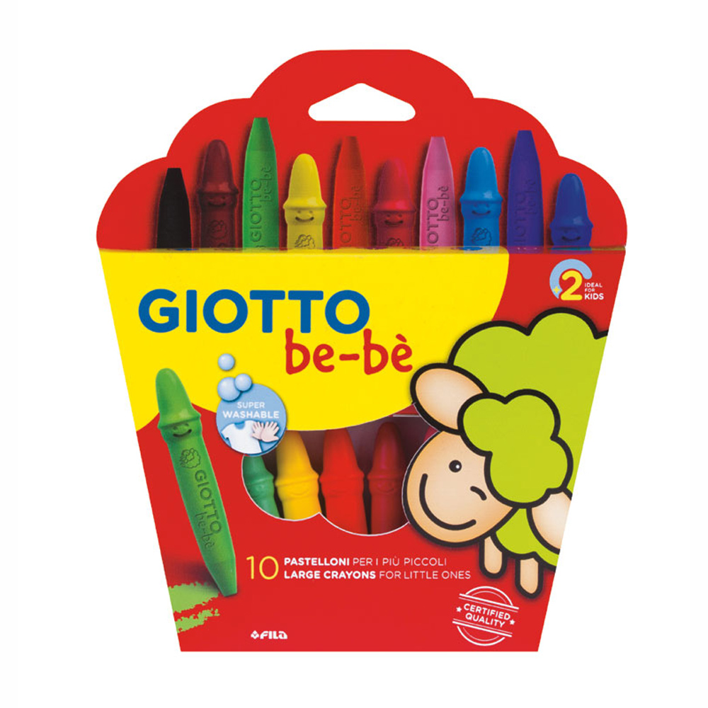 Giotto be-be Large Crayons Κηρομπογιές 10τμχ 466800