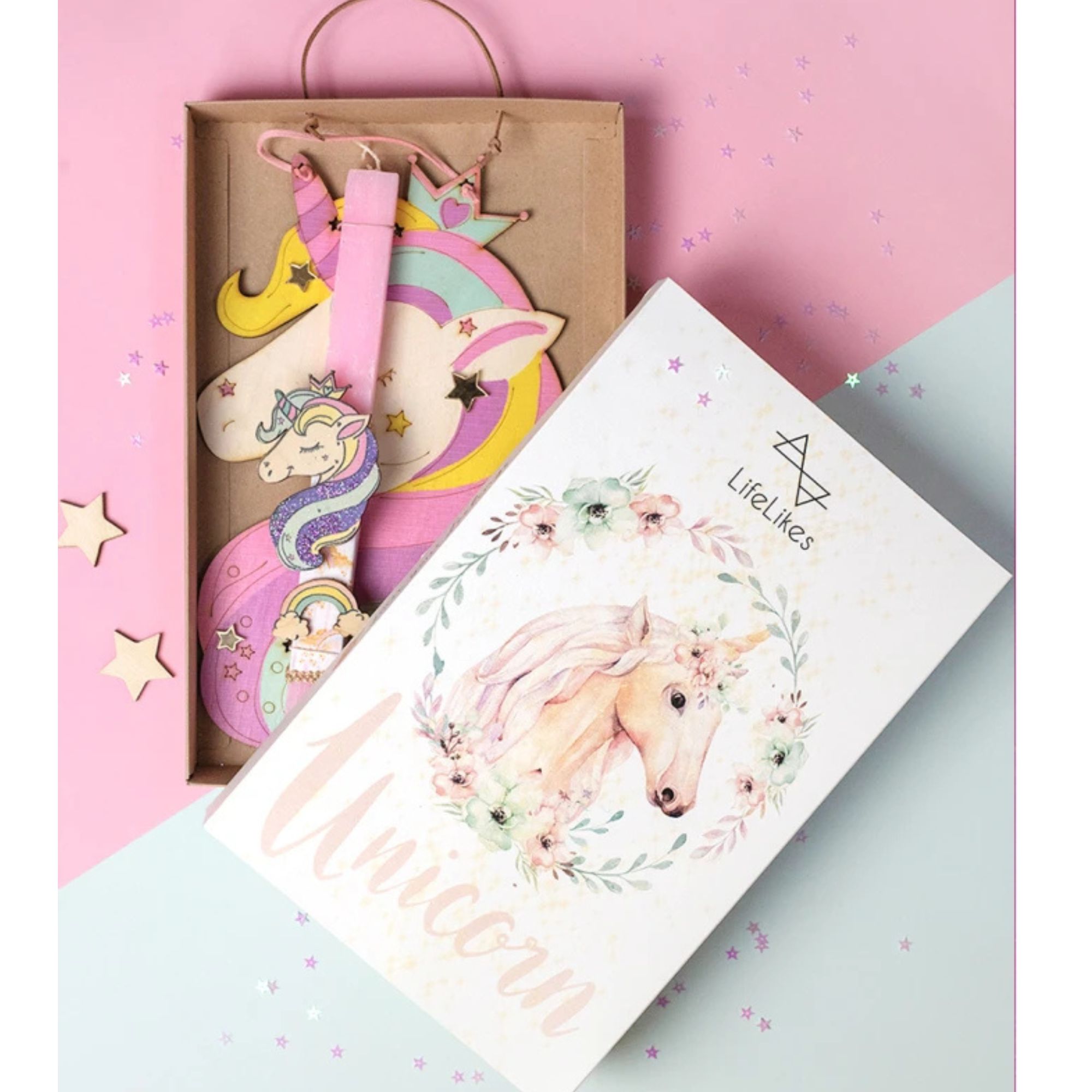 Life Likes Χειροποίητη Λαμπάδα Unicorn Ζωγραφιστό (5212018723757)