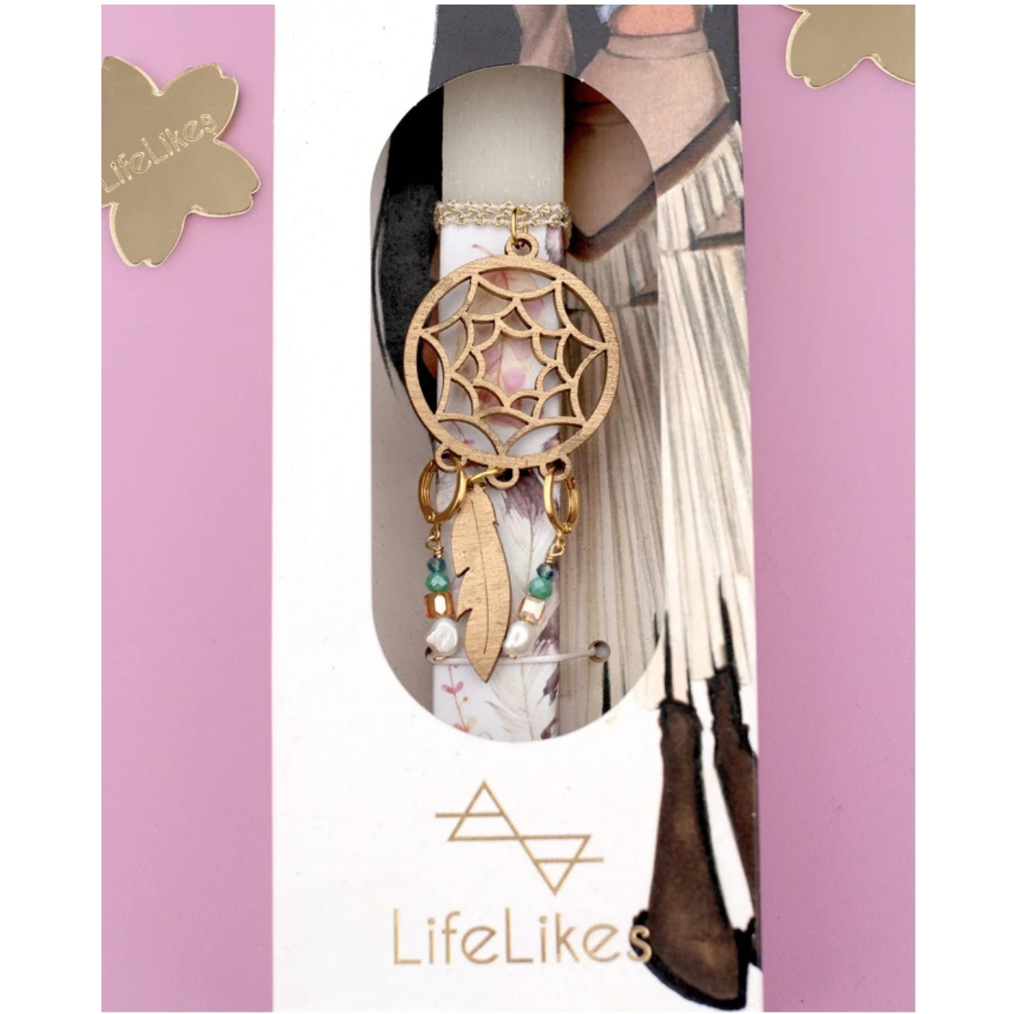 Life Likes Χειροποίητη Λαμπάδα Boho Girl σε Κουτί (5212018757615)