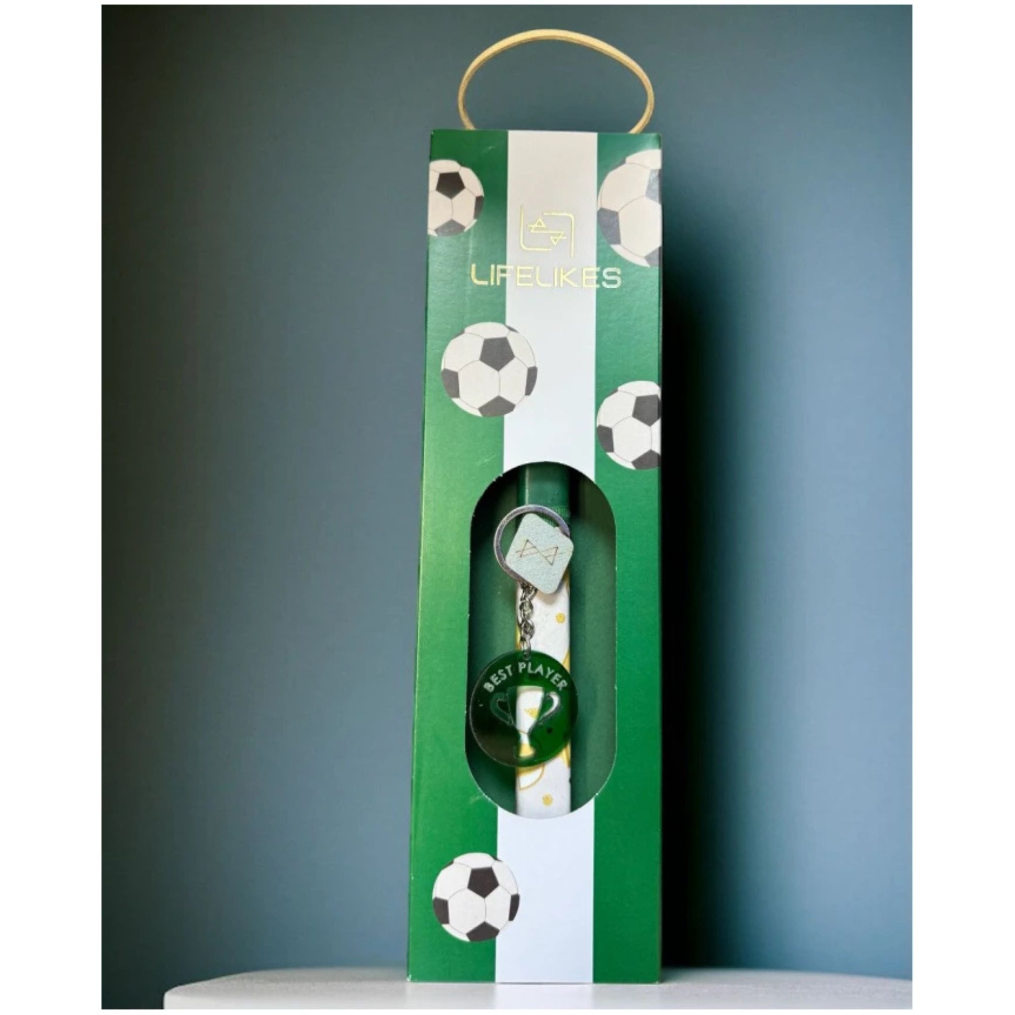 Life Likes Χειροποίητη Λαμπάδα Ποδόσφαιρο σε Πράσινο Κουτί (5212018758018)