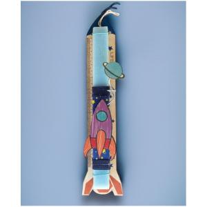 Life Likes Χειροποίητη Λαμπάδα Ξύλινος Χάρακας- Διαστημόπλοιο (5212018781405)