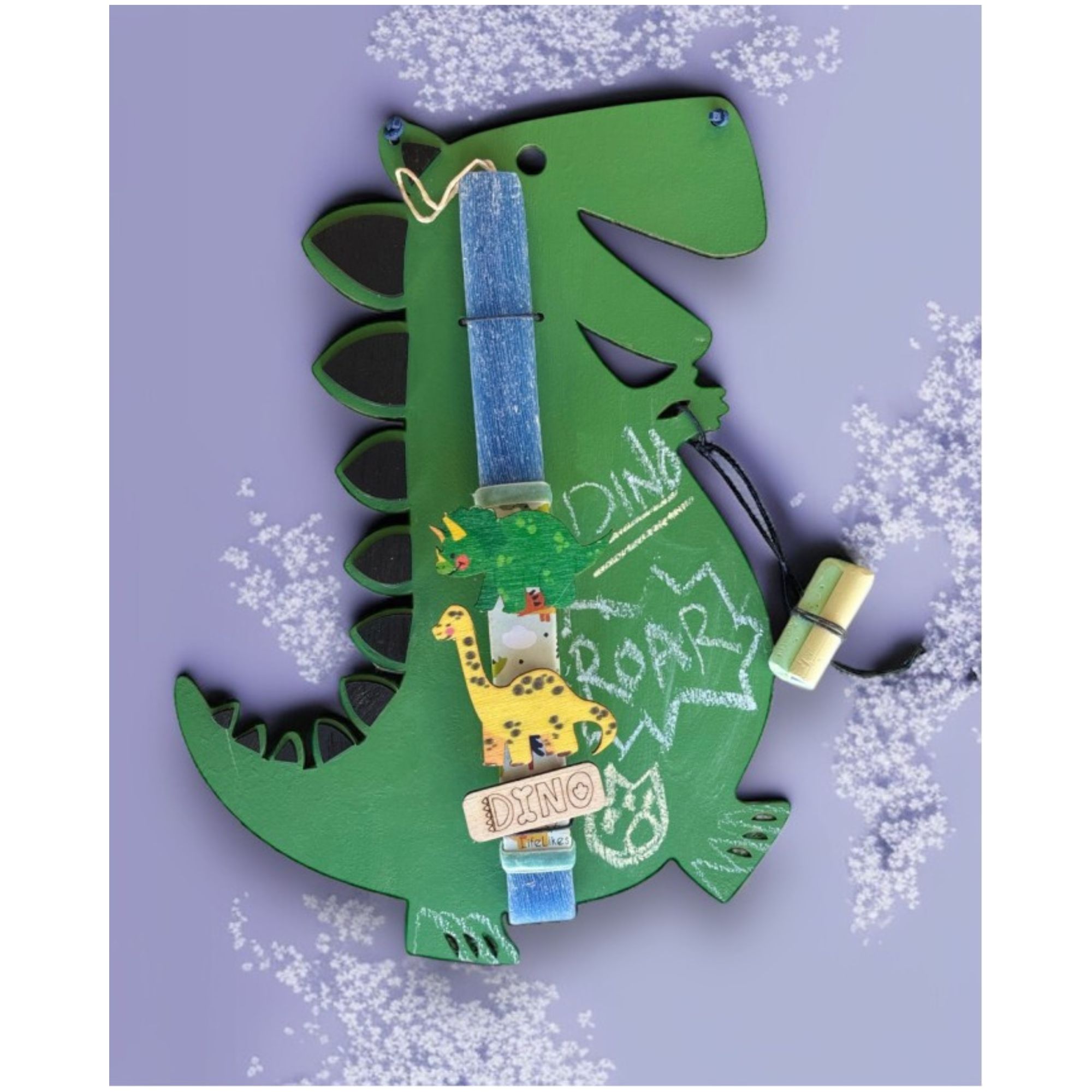 Life Likes Χειροποίητη Λαμπάδα Μαυροπίνακας Δεινόσαυρος (5212018781528)