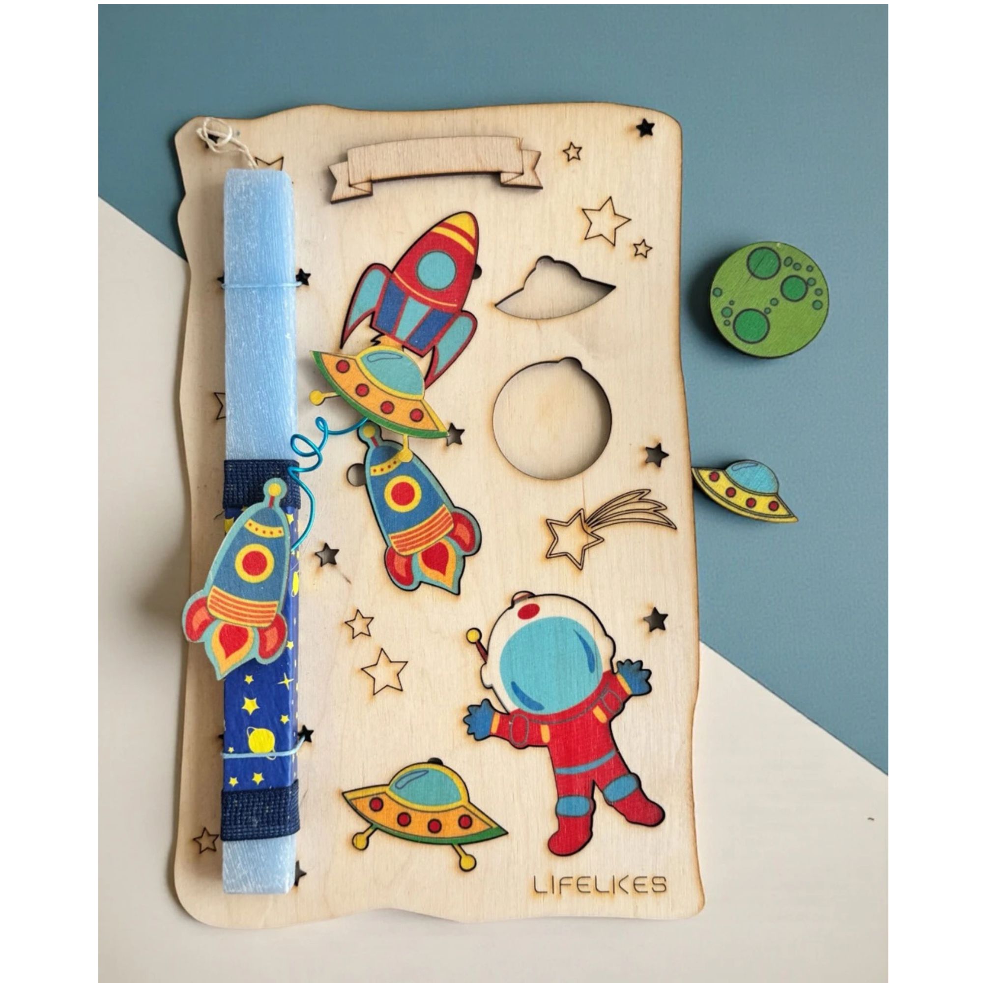 Life Likes Χειροποίητη Λαμπάδα Montessori Διάστημα (5212018794580)