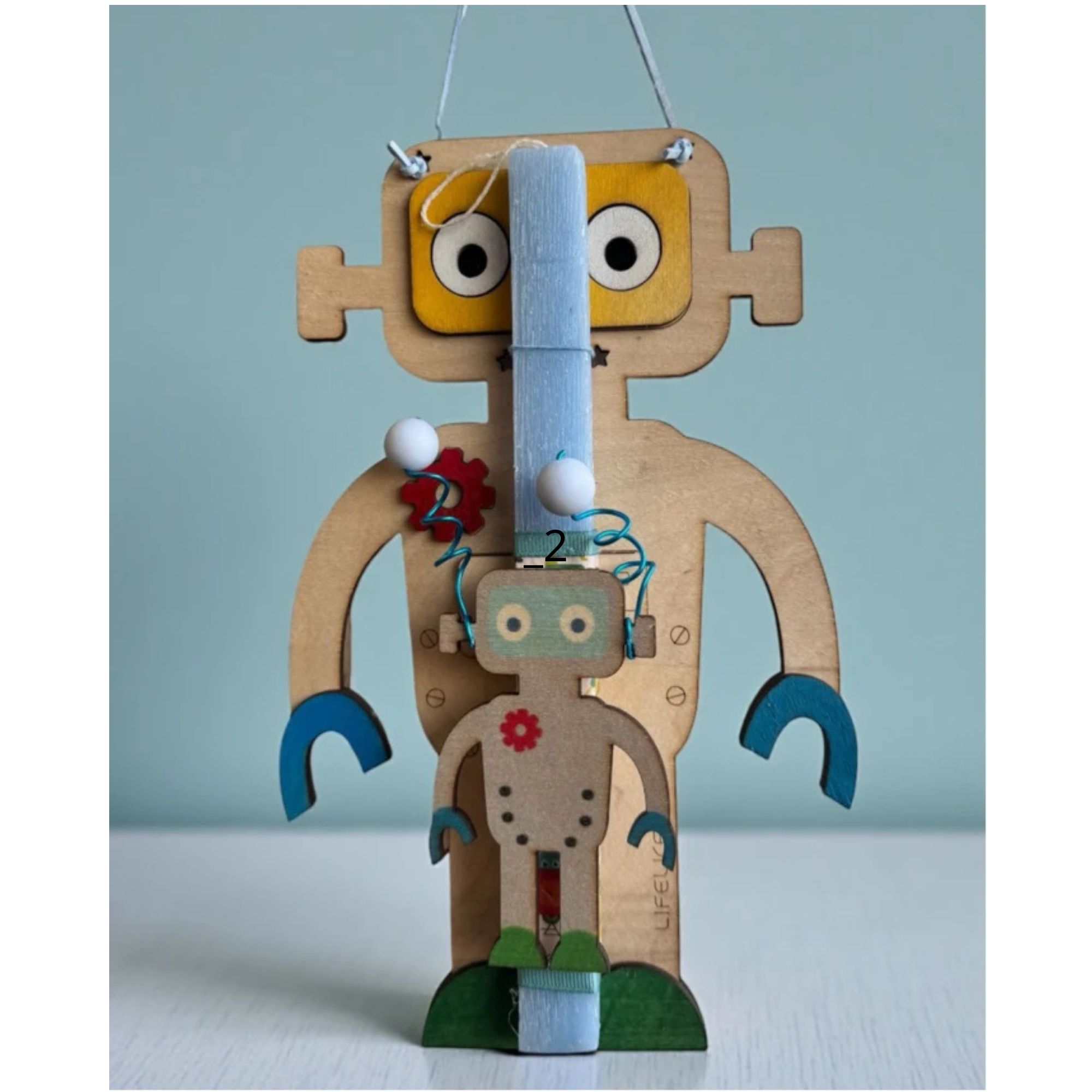 Life Likes Χειροποίητη Λαμπάδα Πολύχρωμο Ρομπότ (5212018794627)