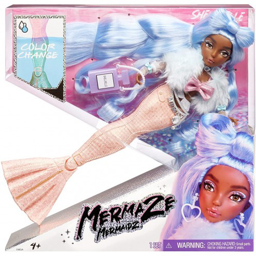 MGA Mermaze Mermaidz Color Change Κούκλα Γοργόνα Shellnelle 34cm (580829EUC)