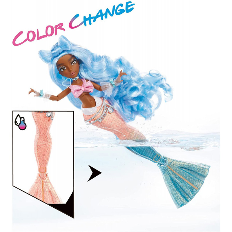 MGA Mermaze Mermaidz Color Change Κούκλα Γοργόνα Shellnelle 34cm (580829EUC)