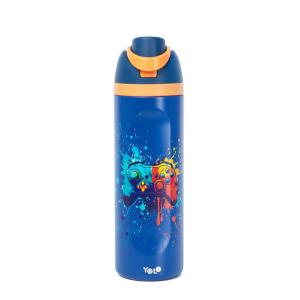 Yolo Μεταλλικό Θερμός 2 σε 1 700ml - Blue Gaming (90595)