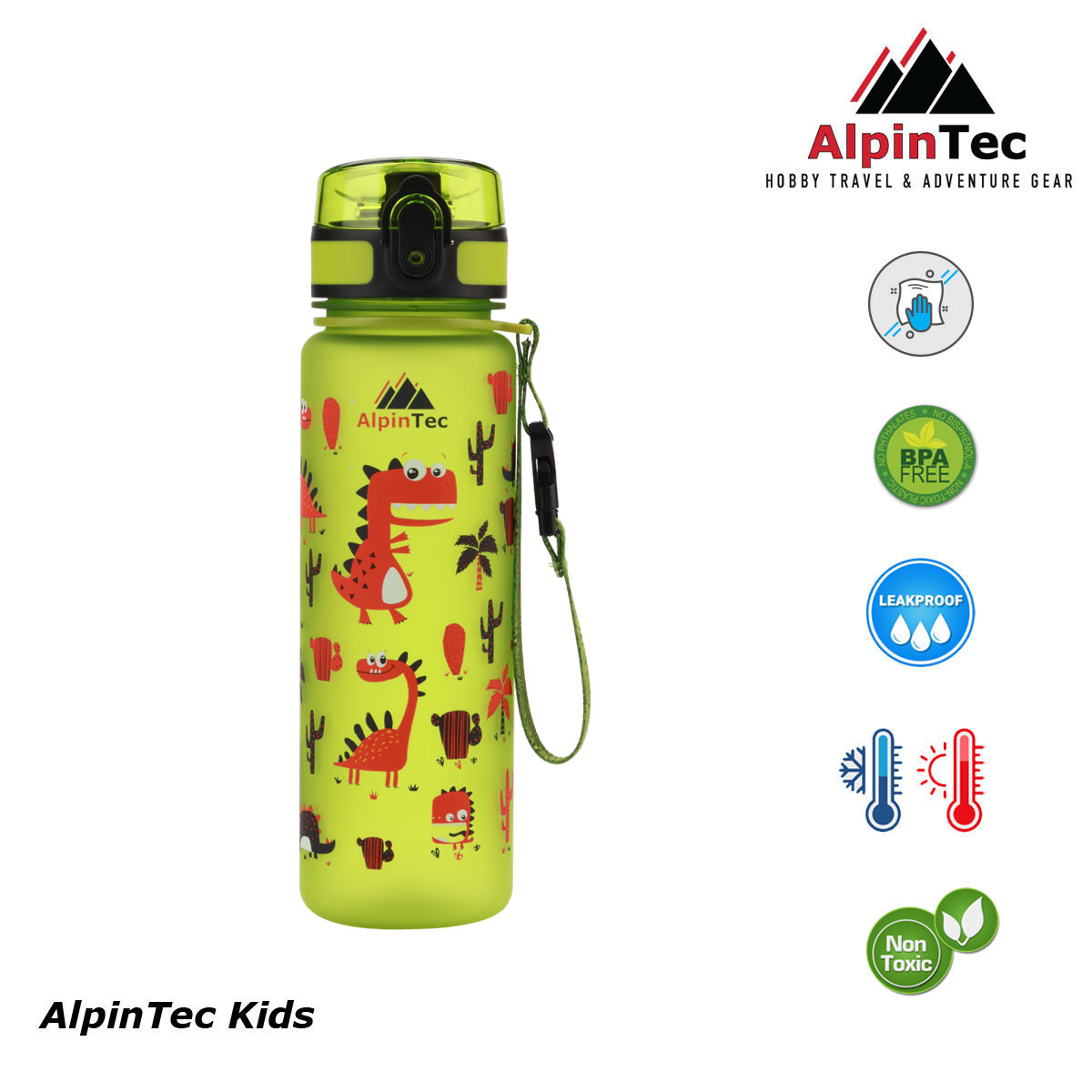Alpin Tec Πλαστικό Παγούρι Tritan Kids 500ml - Διάφορα Σχέδια (C-500)