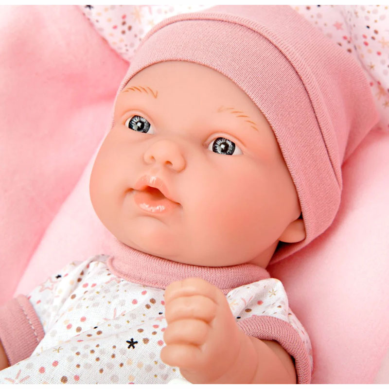 Arias Elegance Κούκλα Μωρό 26cm με Μαλακό Καλάθι (60693)