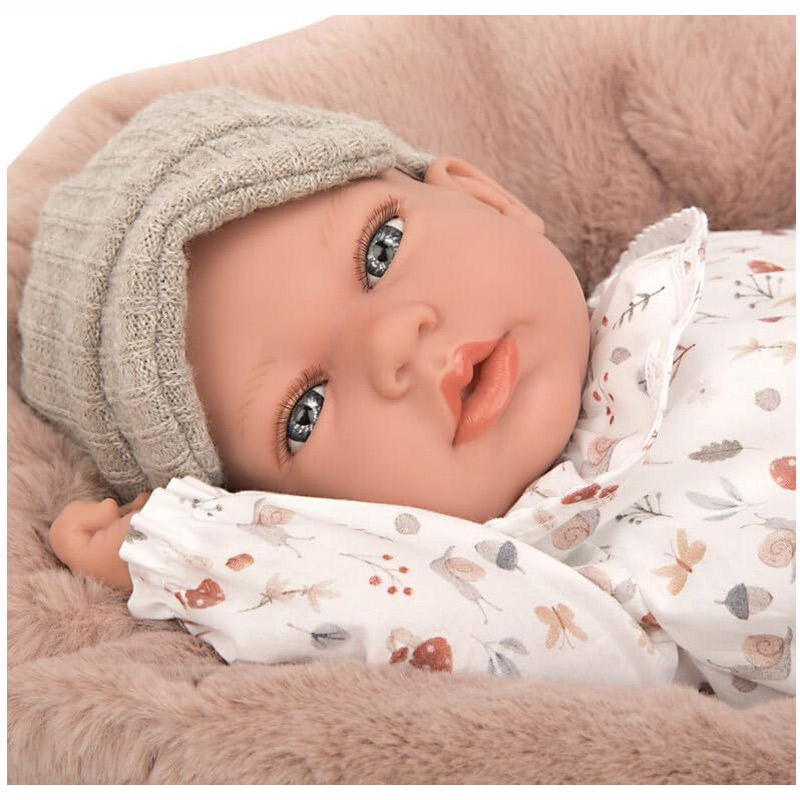 Arias Elegance Κούκλα Μωρό Andie 40cm με Γκρι Μαξιλάρι Θηλασμού (60763)