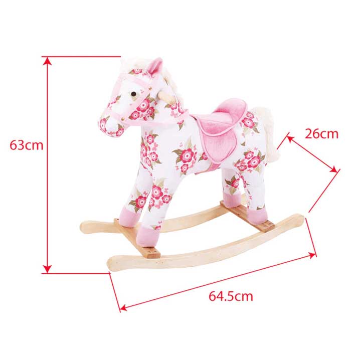 Bigjigs Toys Κουνιστό Αλογάκι Floral Rocking Horse (BJ284)