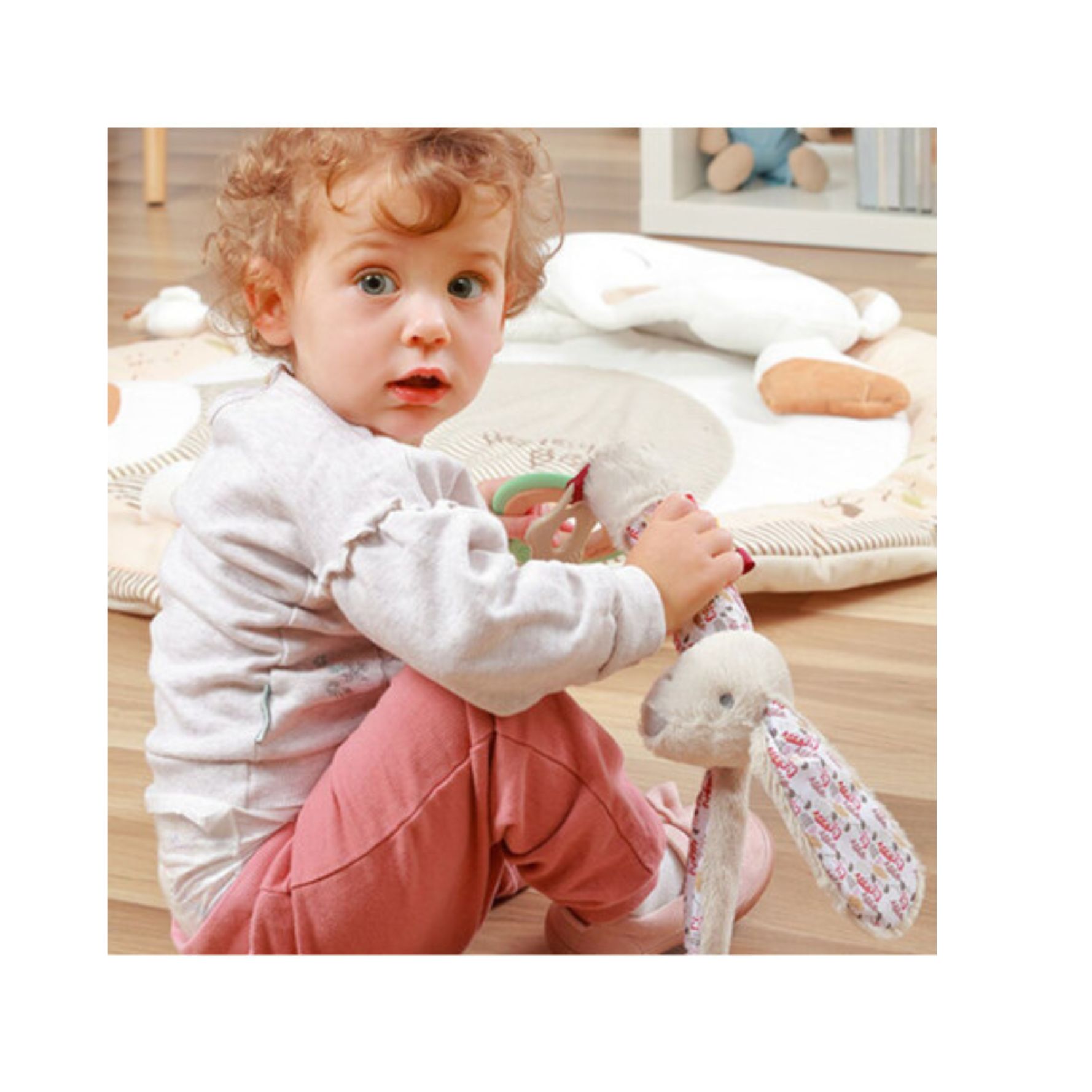 BabyOno Μαλακό Παιχνίδι Squeaker- Κουδουνίστρα Milly Λαγουδάκι (BN1528)
