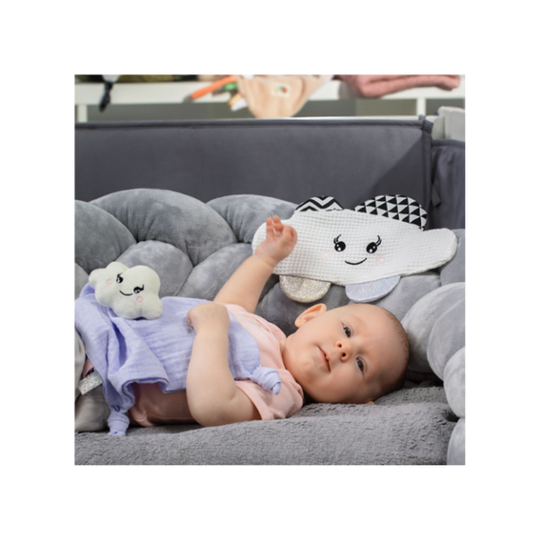 BabyOno: Βαμβακερό Πανάκι Παρηγοριάς & Αγκαλιάς απο Μουσελίνα Cloud (BN1538)