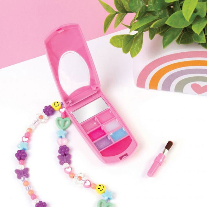 Make it Real Beauty Flip Phone Lip Gloss Set and DIY Layard (2329)