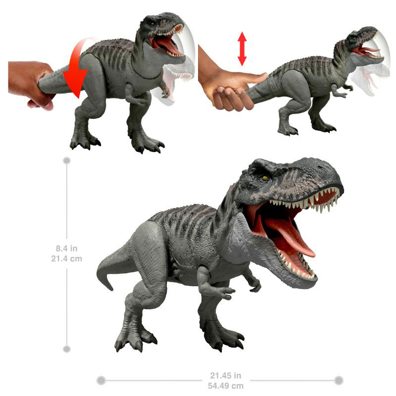 Mattel Jurassic World Rebirth T-Rex με Επαναλαμβανόμενο Δάγκωμα & Ήχους- Μήκος 54,50cm (JCH02)
