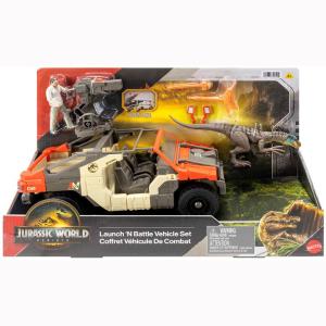Mattel Jurassic World Rebirth Δεινόσαυρος με Όχημα & Φιγούρα (JGB59)