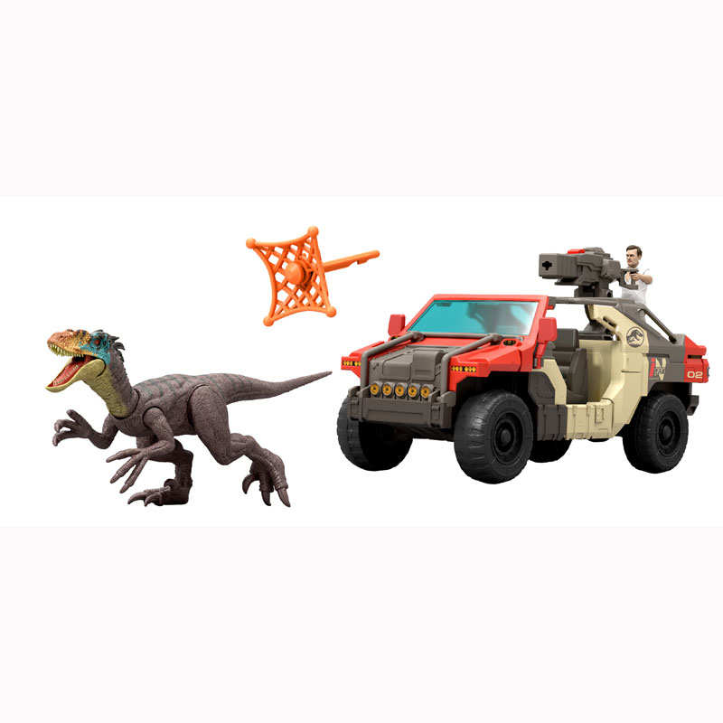 Mattel Jurassic World Rebirth Δεινόσαυρος με Όχημα & Φιγούρα (JGB59)