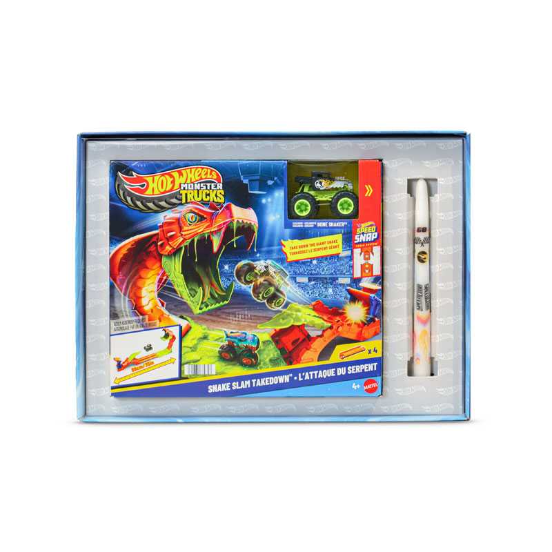 Λαμπάδα Mattel Hot Wheels Monster Trucks Snake Slam Takedown™ Πίστα Επίθεση Φιδιού (JJN44)