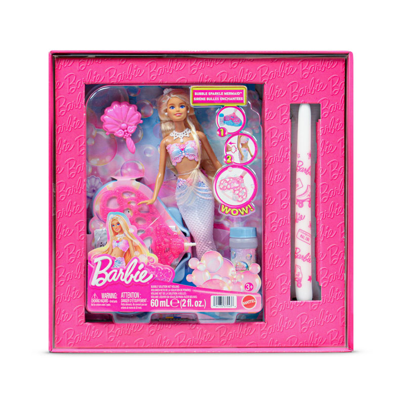 Λαμπάδα Mattel Barbie Γοργόνα με Φούσκες Bubble Sparkle Mermaid Doll (JLW56)
