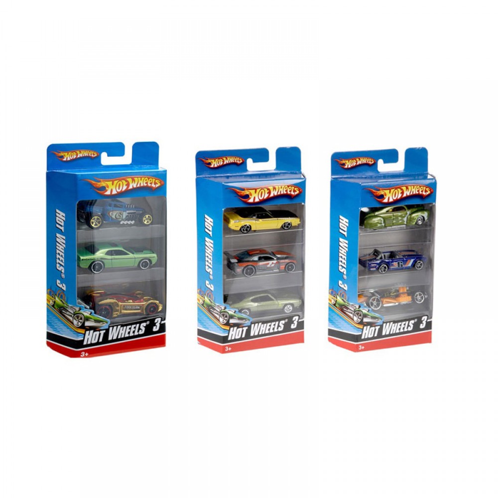 Mattel Hot Wheels Αυτοκινητάκια Σετ Των 3- Διάφορα σχέδια  (K5904)