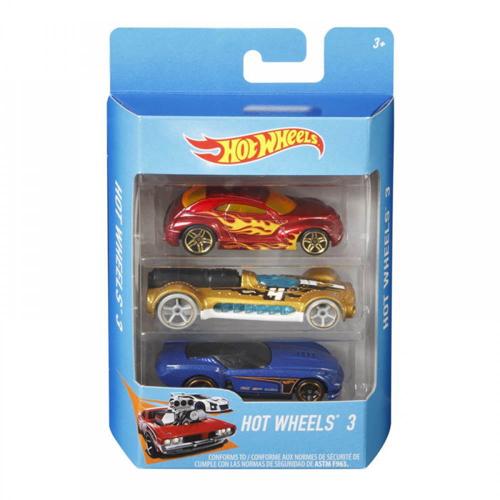 Mattel Hot Wheels Αυτοκινητάκια Σετ Των 3- Διάφορα σχέδια  (K5904)