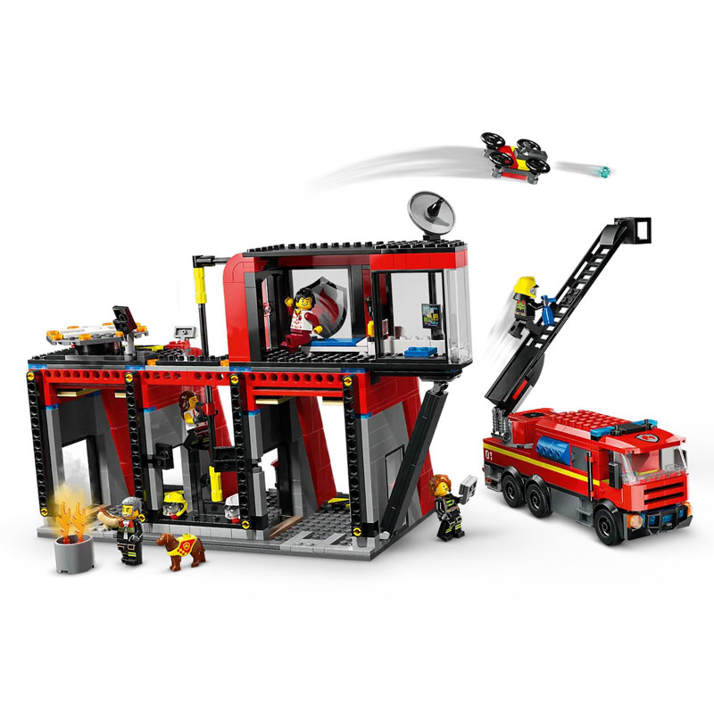 Lego City Σταθμός Πυροσβεστικής με Πυροσβεστικό Όχημα (60414)