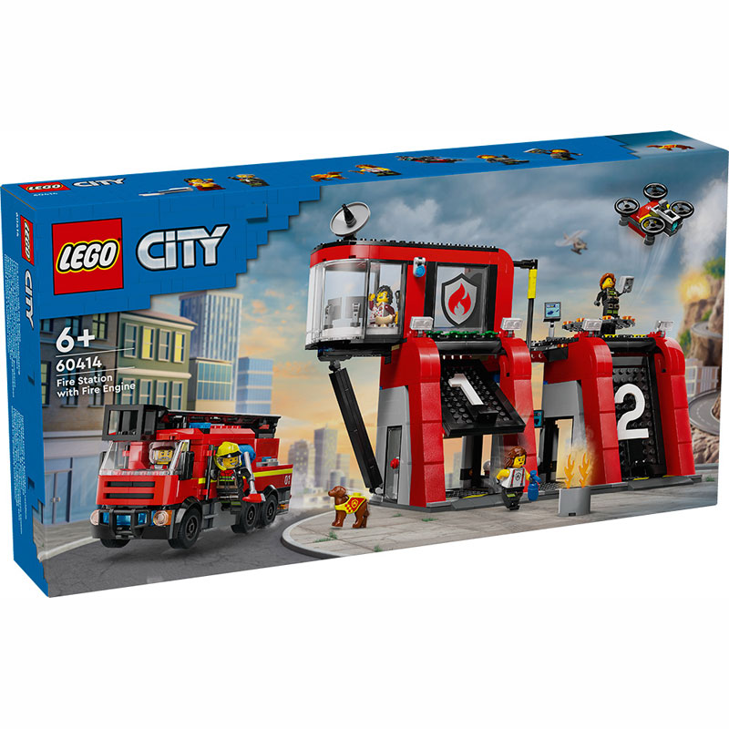 Lego City Σταθμός Πυροσβεστικής με Πυροσβεστικό Όχημα (60414)
