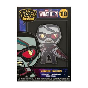 Funko Pop! Pin: Marvel Zombie Falcon (Glows in the Dark) Large Enamel Pin  Νο 19 (MVPP0057
